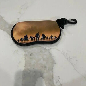 Zombie Walking into Dusk Soft Zipper Closure Sunglasses Case